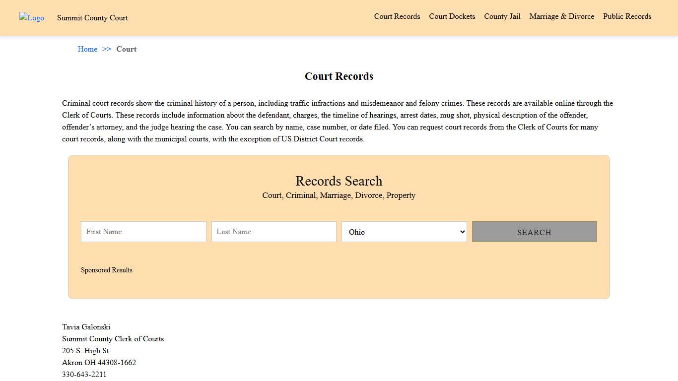 Court Records Summit County Court